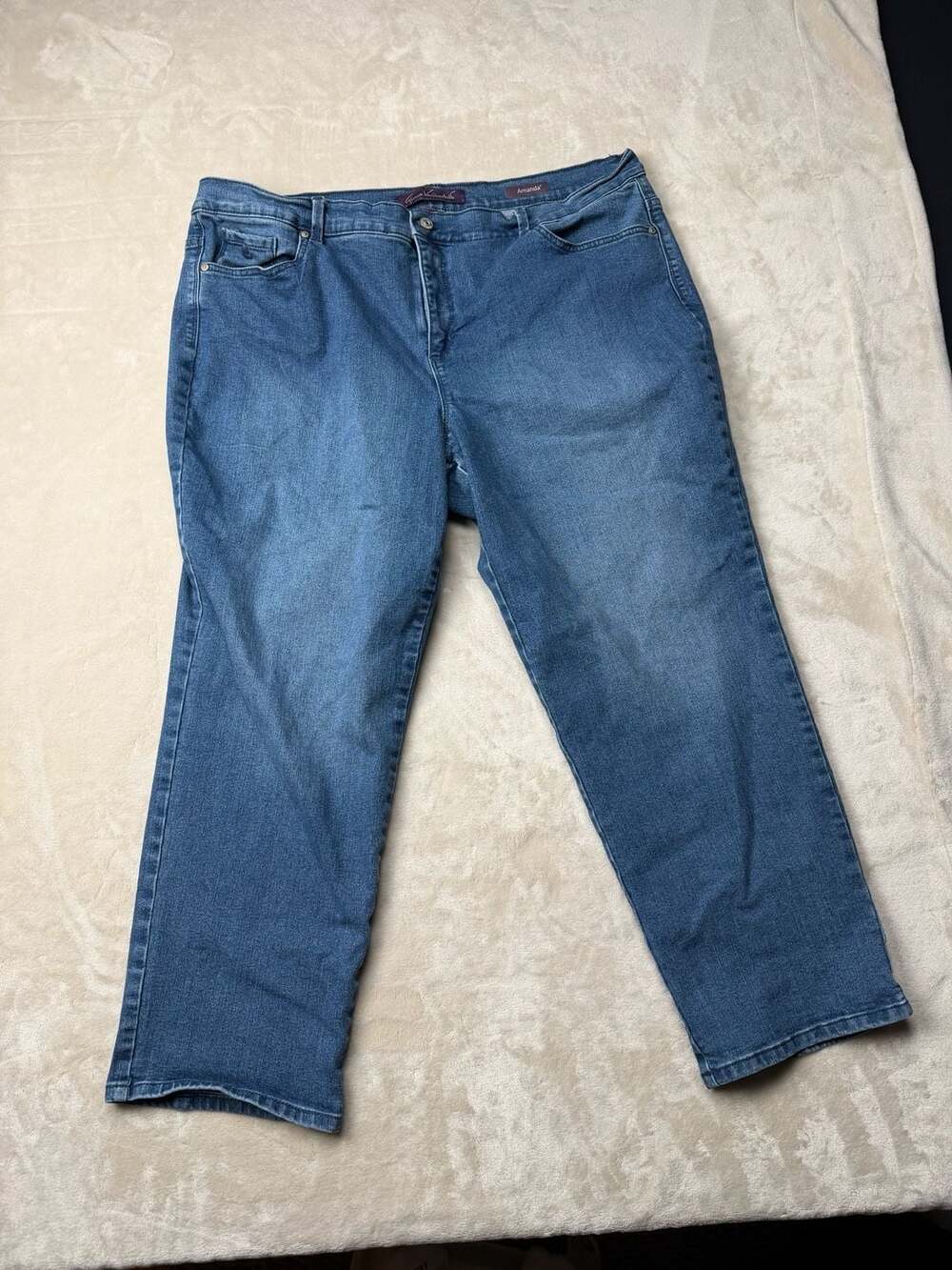 Gloria Vanderbilt Amanda Jeans Size 20WS Blue Denim High Rise Tapered